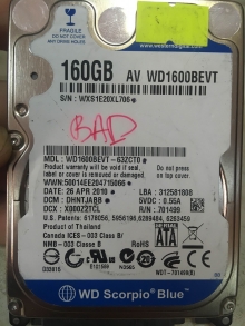 WD1600BEVT-63ZCT0