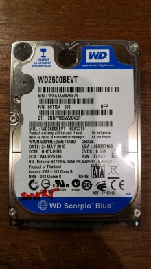 WD2500BEVT-60A23T0