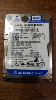 WD1600BEVT-75ZCT2