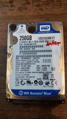 WD2500BEVT-22A23T0