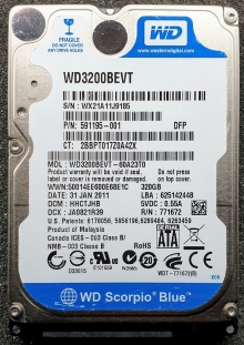 WD3200BEVT-60A23T0